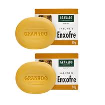 kit 2 Sabonete Enxofre Granado 90g Esfoliante Acne Espinha Cravos Diminui Oleosidade