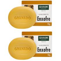 kit 2 Sabonete Enxofre Granado 90g Esfoliante Acne Espinha Cravos Diminui Oleosidade