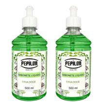 Kit 2 Sabonete Erva Doce Corpo e Mãos 500Ml - Pepilon