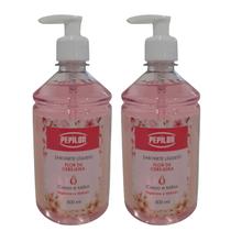 Kit 2 Sabonete Flor Cerejeira Corpo e Mãos 500ML - Pepilon