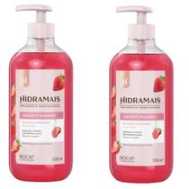Kit 2 Sabonete Gel Morango Delicada e Fascinante 500 ml Hidramais Kit 2 Sabonete Gel Morango Delicada e Fascinante 500 ml Hidramais