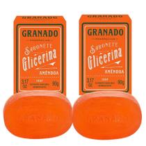 Kit 2 Sabonete Granado Extrato de Amêndoa Doce Glicerina Vegetal Natural em Barra 90g Kit 2 Sabonete Granado Extrato de Amêndoa Doce Glicerina Vegetal Natural em Barra 90g