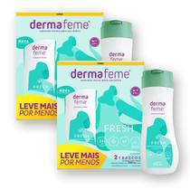 Kit 2 Sabonete Íntimo Dermafeme Fresh de 2 Un de 200ml Kit 2 Sabonete Íntimo Dermafeme Fresh de 2 Un de 200ml