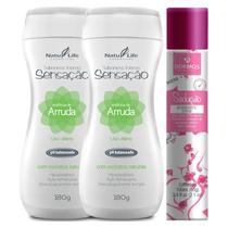 Kit 2 Sabonete Íntimo Líquido Sensação Arruda + 1 Desodorante Sedução Imagine (rosa)