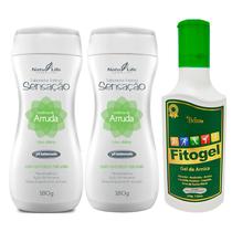 Kit 2 Sabonete Íntimo Líquido Sensação Arruda + 1 Gel de Massagem Fitogel