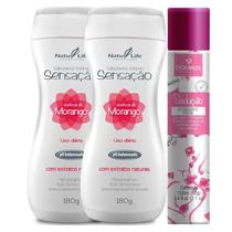 Kit 2 Sabonete Íntimo Líquido Sensação Morango + 1 Desodorante Sedução Imagine (rosa) Kit 2 Sabonete Íntimo Líquido Sensação Morango + 1 Desodorante Sedução Imagine (rosa)