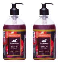 Kit 2 Sabonete Liquido Ameixa Negra Hidratação Profunda - 500ml - Amazonia Aromas