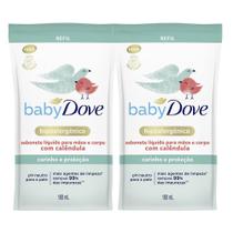 Kit 2 Sabonete Liquido Baby Dove Carinho e Proteção Refil 180ml