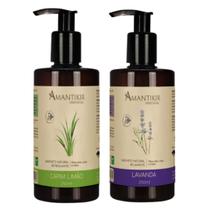 Kit 2 Sabonete Liquido Capim Limão e Lavanda Corpo Amantikir 250ml