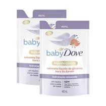 Kit 2 Sabonete Líquido Dove Baby Hipoalergênico Hora de Dormir Hidratação Relaxante Refil 400ml