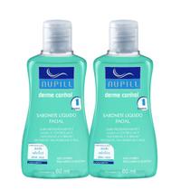 Kit 2 Sabonete Líquido Facial Antioliosidade para Viagem Bolsa DermeControl 60ml