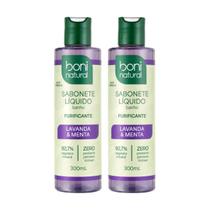 Kit 2 Sabonete Líquido Lavanda e Menta Boni Natural 300ML