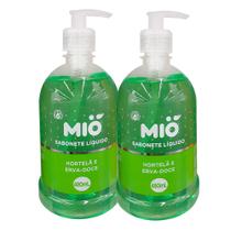 Kit 2 Sabonete Líquido Mió Mãos e Corpo Hortelã e Erva Doce 480ml