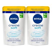 Kit 2 Sabonete Líquido Nivea Creme Soft Refil 200ml