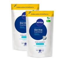 Kit 2 Sabonete Líquido Nivea Derma Control Defende Suave Sachê Refil 200ml