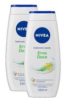 kit 2 Sabonete Líquido NIVEA Erva Doce Limpeza Corporal Pele Macia Vitaminas Equilíbrio com o pH 250ml kit 2 Sabonete Líquido NIVEA Erva Doce Limpeza Corporal Pele Macia Vitaminas Equilíbrio com o pH 250ml
