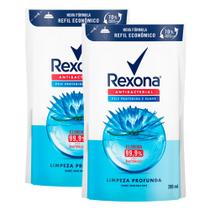 Kit 2 Sabonete Líquido Rexona Antibacterial Limpeza Profunda Refil 200ml