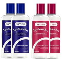 Kit 2 Sabonete Liquido Tira Manchas + Removedor Henna Suaveness Tintura Soft Hair 100ml