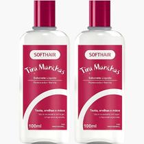 Kit 2 Sabonete Liquido Tira Manchas Removedor Henna Testa Orelhas E Mãos Suaveness Soft Hair 100ml