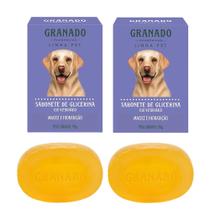 Kit 2 Sabonete Pet Cachorro Gato Granado Glicerina Maciez e Hidratação Barra 90g