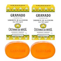 Kit 2 Sabonete Phebo Granado Castanha do Brasil Glicerina Vegetal Natural em Barra 90g
