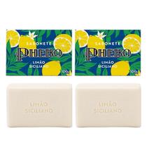 Kit 2 Sabonete Phebo Granado Limão Siciliano Glicerina Vegetal Natural em Barra 100g