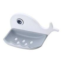 Kit 2 Saboneteira Banheiro Porta Sabonete Baleia Plastico Abs Cor:BrancoQuantidade:1 Unidade