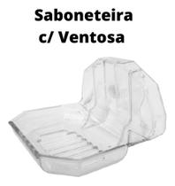 kit 2 Saboneteira Não Fura Parede Com Ventosa 12x10cm