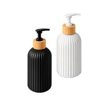 Kit 2 Saboneteira Organizador 430ml Frasco Dispenser Detergente Multiuso Porta Sabonete Decorativo Kit 2 Saboneteira Organizador 430ml Frasco Dispenser Detergente Multiuso Porta Sabonete Decorativo