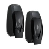 Kit 2 Saboneteiras Dispenser 800ml Sabonete Detergente Líquido Com Visor Álcool Gel Empresa Banheiro Shopping Hospital Residencial Cozinha