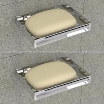 Kit 2 Saboneteiras Para Banheiro De Parede Cromada