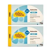 Kit 2 sabonetes em barra baby karitê joao e maria 75g cimed Kit 2 sabonetes em barra baby karitê joao e maria 75g cimed