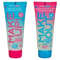 Kit 2 Sabonetes Faciais Para Skincare Make Up/Out Dermachem