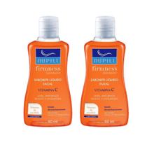 Kit 2 Sabonetes Facial Limpeza Skincare Vitamina C Nupill 60ml Mini p/ Viagem Kit 2 Sabonetes Facial Limpeza Skincare Vitamina C Nupill 60ml Mini p/ Viagem