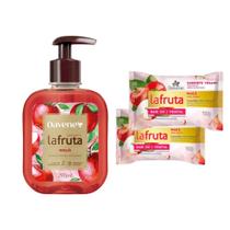 Kit 2 Sabonetes La Fruta Maçã + 1 Sabonete Líquido Maçã