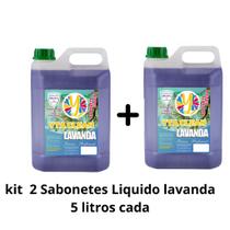 kit 2 Sabonetes Lavanda perfumado e hidratante 5 litros cada kit 2 Sabonetes Lavanda perfumado e hidratante 5 litros cada