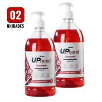 Kit 2 Sabonetes Líquidos Glicerinados 1L Romã e Maçã Up Hand com Pump Dispenser Hidratante UPPRO