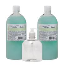 Kit - 2 Sabonetes + Pet 500ml Com Válvula Pump Transparente Kit - 2 Sabonetes + Pet 500ml Com Válvula Pump Transparente