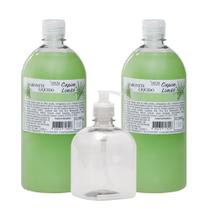 Kit - 2 Sabonetes + Pet 500ml Com Válvula Pump Transparente Kit - 2 Sabonetes + Pet 500ml Com Válvula Pump Transparente