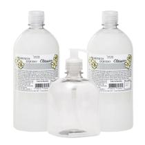 Kit - 2 Sabonetes + Pet 500ml Com Válvula Pump Transparente Kit - 2 Sabonetes + Pet 500ml Com Válvula Pump Transparente