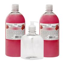 Kit - 2 Sabonetes + Pet 500ml Com Válvula Pump Transparente Kit - 2 Sabonetes + Pet 500ml Com Válvula Pump Transparente