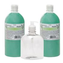 Kit - 2 Sabonetes + Pet 500ml Com Válvula Pump Transparente Kit - 2 Sabonetes + Pet 500ml Com Válvula Pump Transparente