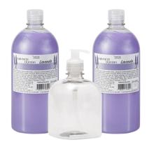 Kit - 2 Sabonetes + Pet 500ml Com Válvula Pump Transparente