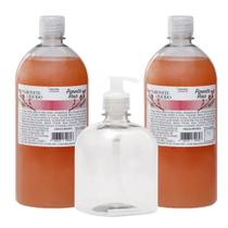 Kit - 2 Sabonetes + Pet 500ml Com Válvula Pump Transparente Kit - 2 Sabonetes + Pet 500ml Com Válvula Pump Transparente