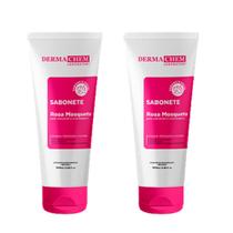 Kit 2 Sabonetes Ultra Hidratante Pele Seca e Sensível Rosa Mosqueta Dermachem 100ml