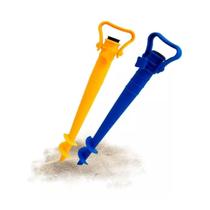 Kit 2 Saca Areia Furador De Pressão Fixação Furo Guarda Sol Praia