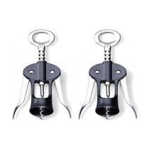 Kit 2 Saca Rolhas Aço Inox 3 em 1 Abridor Vinho Baccani