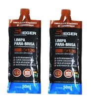 Kit 2 Sache Limpa Parabrisa Super Concentrado De 50ml Sieger SERVE 2 LITROS Kit 2 Sache Limpa Parabrisa Super Concentrado De 50ml Sieger SERVE 2 LITROS