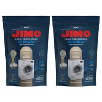 Kit 2 Sachê Pastilha 4x20gr Lava Máquinas De Roupas Concentrado Jimo Elimina Resíduos Mau Cheiro Manchas De Sabão Amaciante Uso Interno Geral