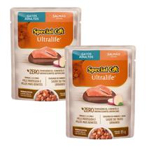 Kit 2 Sachê Special Cat Ultralife Para Gatos Adultos Sabor Salmão - 85g Kit 2 Sachê Special Cat Ultralife Para Gatos Adultos Sabor Salmão - 85g